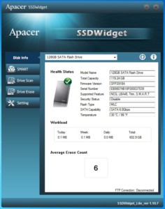 Apacer SSDWidget real-time monitoring software beyond S.M.A.R.T.