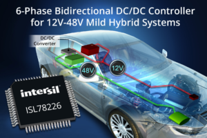 Intersil - ISL78226 - First 6-Phase Bidirectional DC/DC Controller for Automotive 12V-48V Power Supply Systems