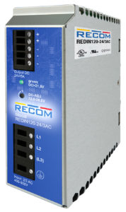 RECOM - REDIN120/3AC - 120 Watt 3 Phase DIN-Rail Power Supply
