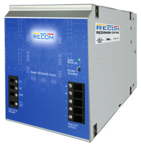 RECOM - REDIN480-24/3AC - 480 Watt 3 Phase DIN-Rail Power Supply