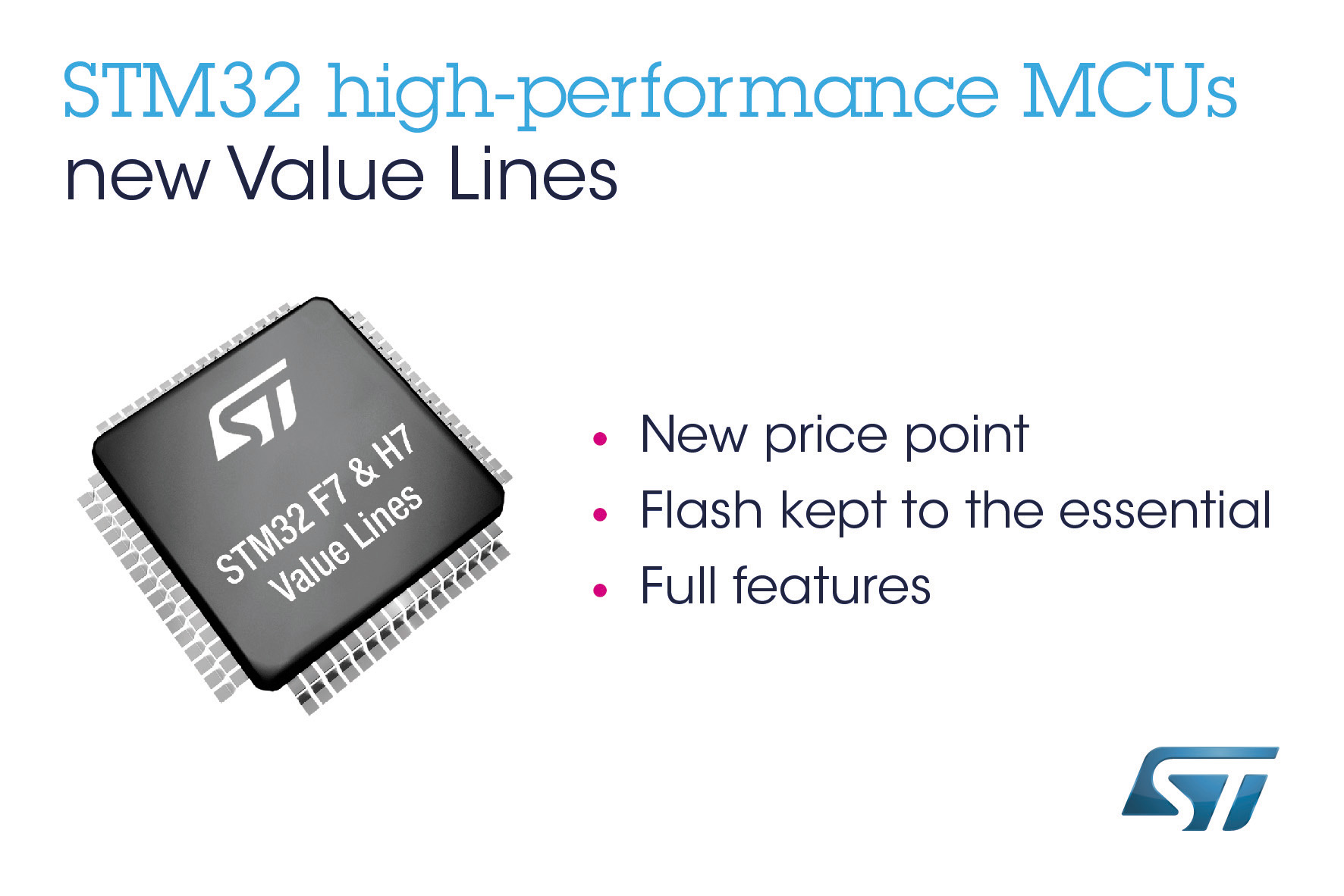 STM32F7x0 and H7x0 - New High- and Very-High-Performance STM32 Value Lines from STMicroelectronics