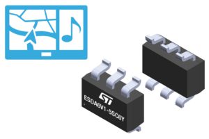 STMicroelectronics - Automotive-grade 5-line transient voltage suppressor (TVS) for ESD protection