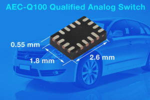Vishay's DGQ2788A: Automotive qualified Dual DPDT / Quad SPDT Analog Switch with 0.37Ω, 338MHz Bandwidth.