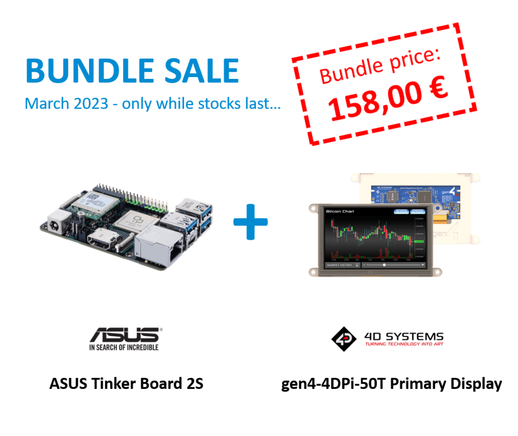 Bundle Sale: ASUS Tinker Board 2S + gen4-4DPi-50T Primary Display